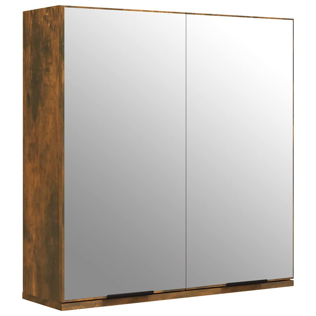 Bathroom Mirror Cabinet 64x20x67 cm Smoked oak