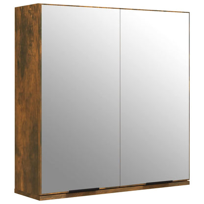 Bathroom Mirror Cabinet 64x20x67 cm Smoked oak