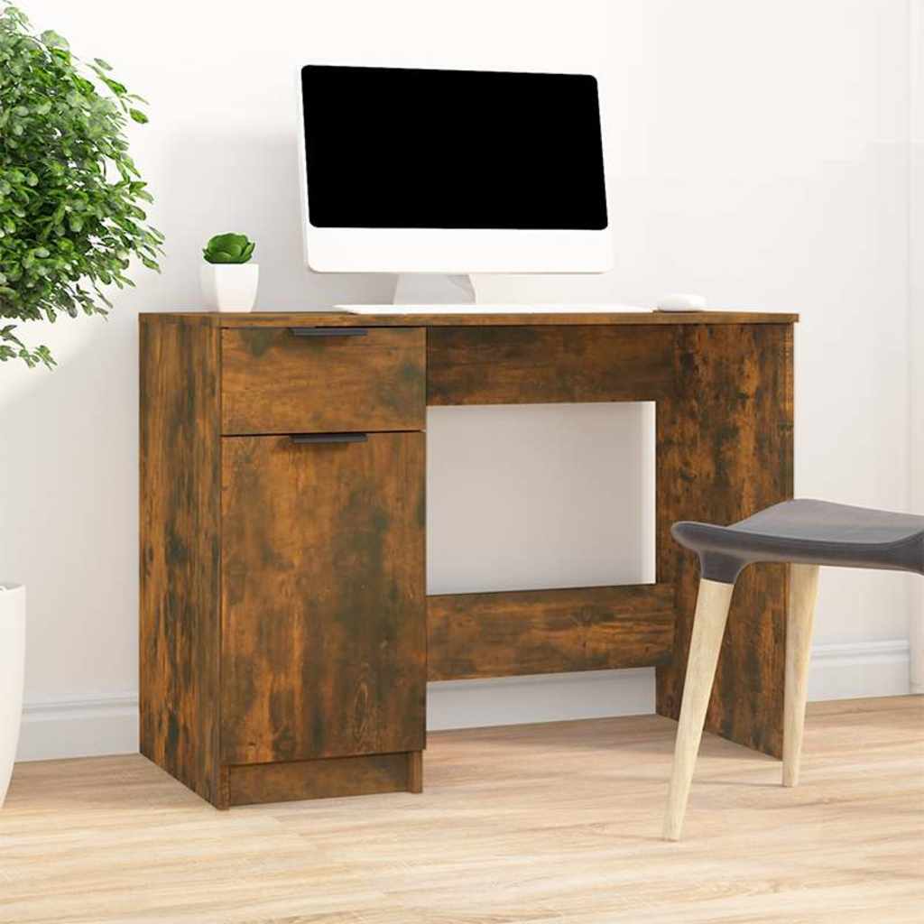 Desk 100x50x75 cm Engineered Wood Smoked oak