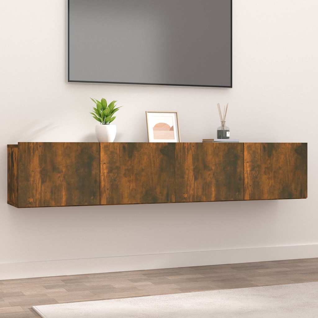 TV Cabinet Set 80x30x30 cm Engineered Wood Smoked oak 2