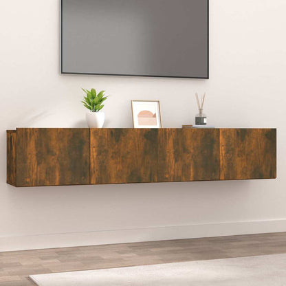 TV Cabinet Set 80x30x30 cm Engineered Wood Smoked oak 2