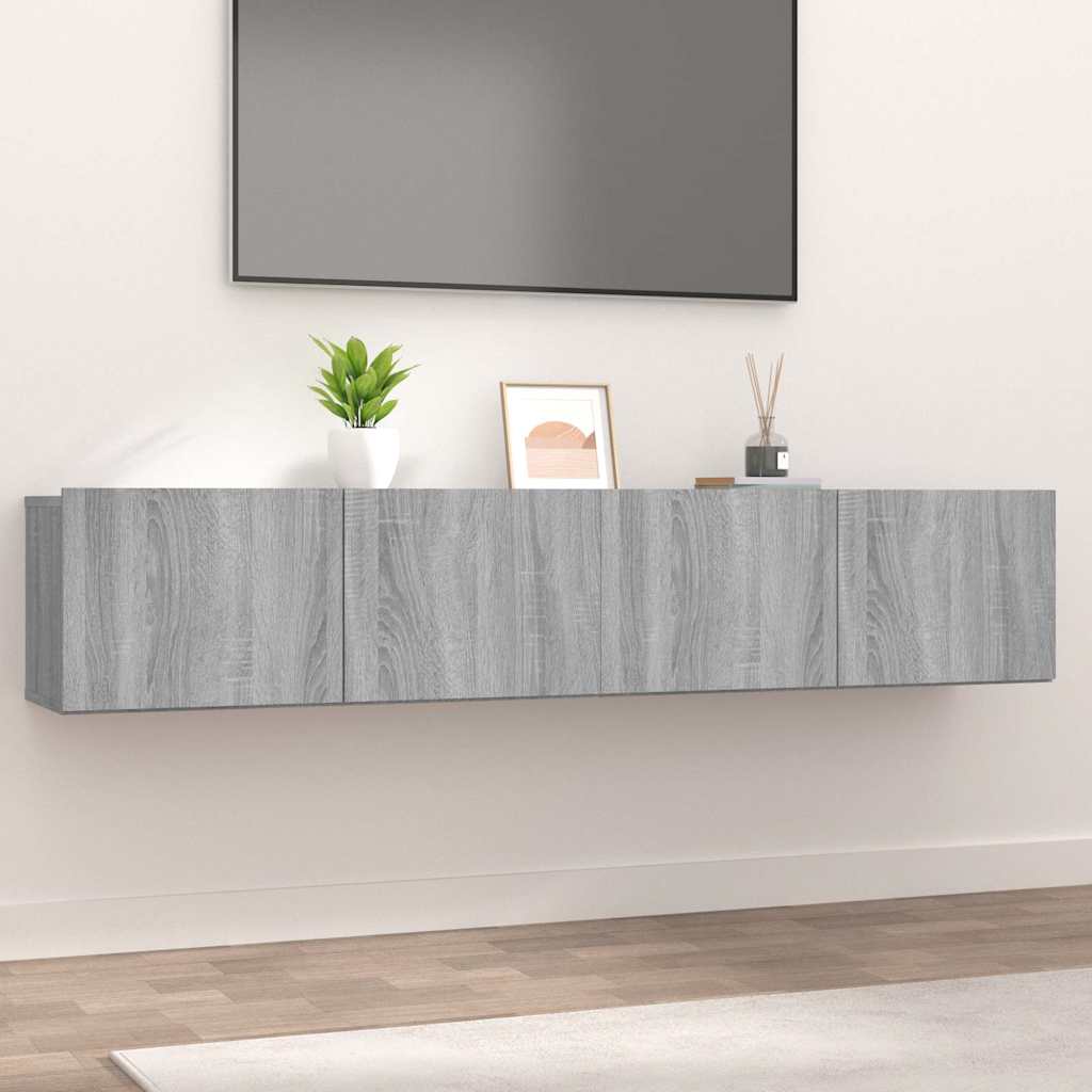TV Cabinet Set 80x30x30 cm Engineered Wood Grey sonoma 2