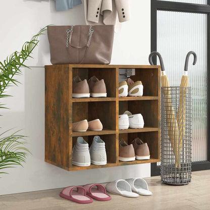 Shoe Cabinet 52.5x30x50 cm Width 52 cm Smoked oak
