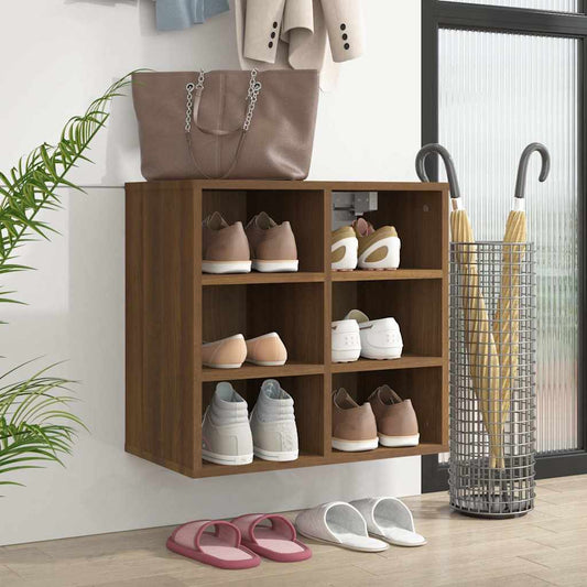 Shoe Cabinet 52.5x30x50 cm Width 52 cm Brown oak