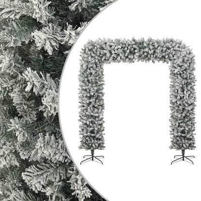 vidaXL Christmas Tree Arch with Flocked Snow 240 cm 1