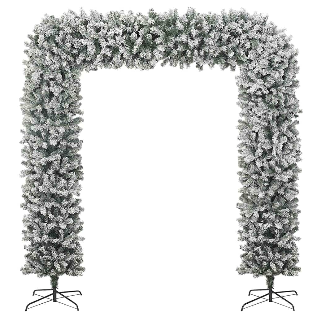 vidaXL Christmas Tree Arch with Flocked Snow 240 cm 2
