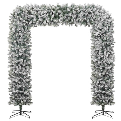 vidaXL Christmas Tree Arch with Flocked Snow 240 cm 2
