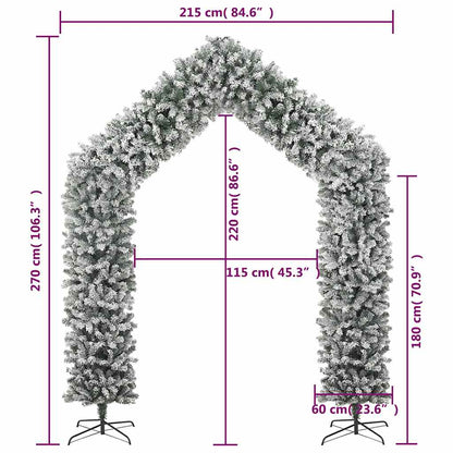 vidaXL Christmas Tree Arch with Flocked Snow 270 cm 6