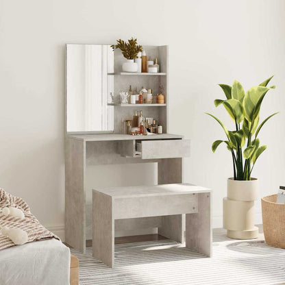 Dressing Table Set 74,5x40x141 cm Concrete grey