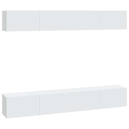 4 Piece Wall-mounted TV Cabinet Set 100x30x30 cm White