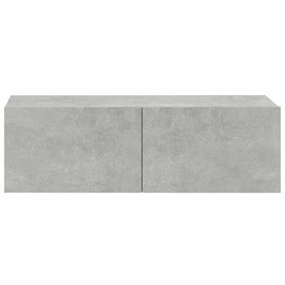 vidaXL 4 Piece Wall-mounted TV Cabinet Set Concrete Grey 100x30x30 cm 5