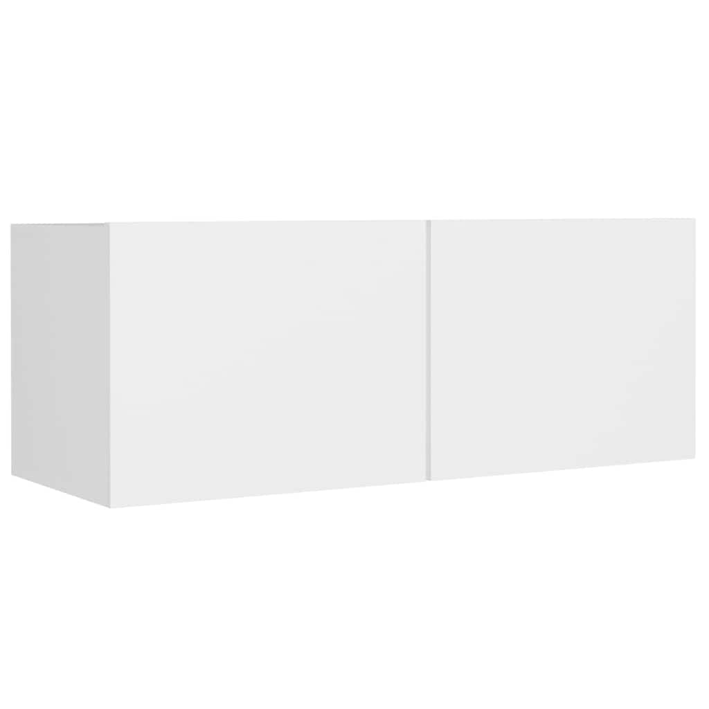 vidaXL 8 Piece TV Cabinet Set White Engineered Wood 4
