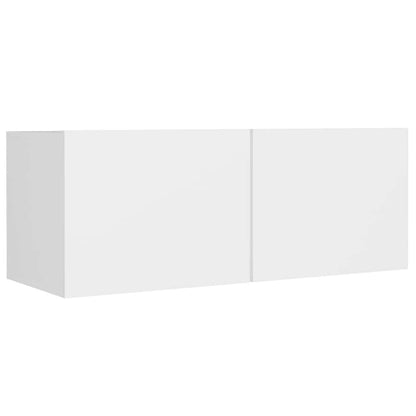 vidaXL 8 Piece TV Cabinet Set White Engineered Wood 4