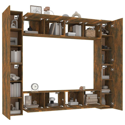 TV Cabinet Set Engineered Wood Smoked oak 80 cm 8