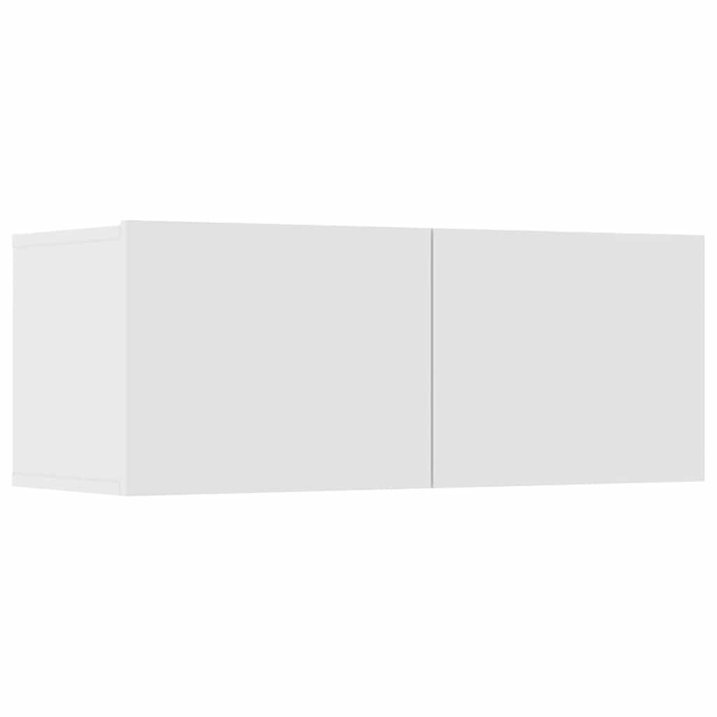vidaXL 8 Piece TV Cabinet Set White Engineered Wood 4