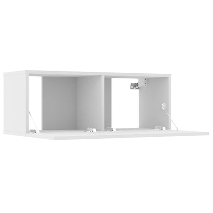 vidaXL 8 Piece TV Cabinet Set White Engineered Wood 5