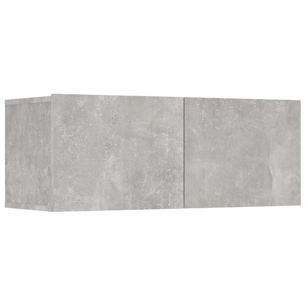 vidaXL 8 Piece TV Cabinet Set Concrete Grey Engineered Wood 4
