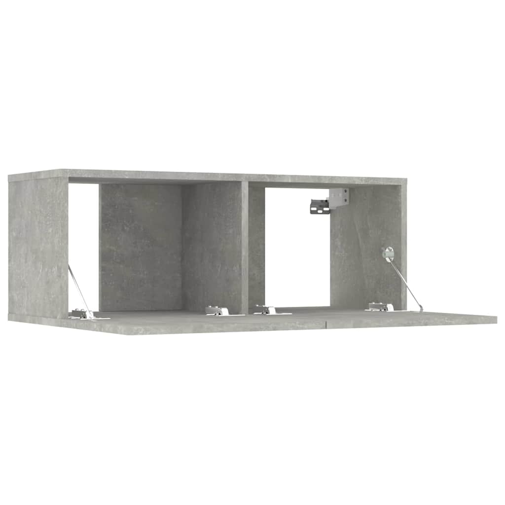 vidaXL 8 Piece TV Cabinet Set Concrete Grey Engineered Wood 5