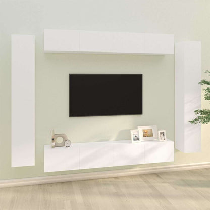 vidaXL 8 Piece TV Cabinet Set Engineered Wood