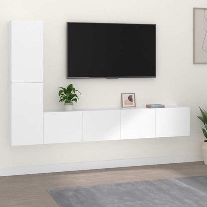 vidaXL 4 Piece TV Cabinet Set Engineered Wood