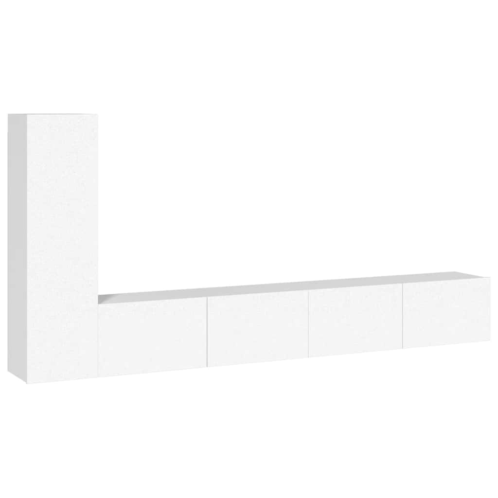 vidaXL 3 Piece TV Cabinet Set White Engineered Wood 2