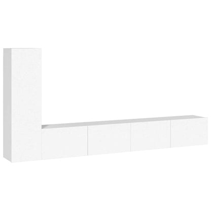 vidaXL 3 Piece TV Cabinet Set White Engineered Wood 2