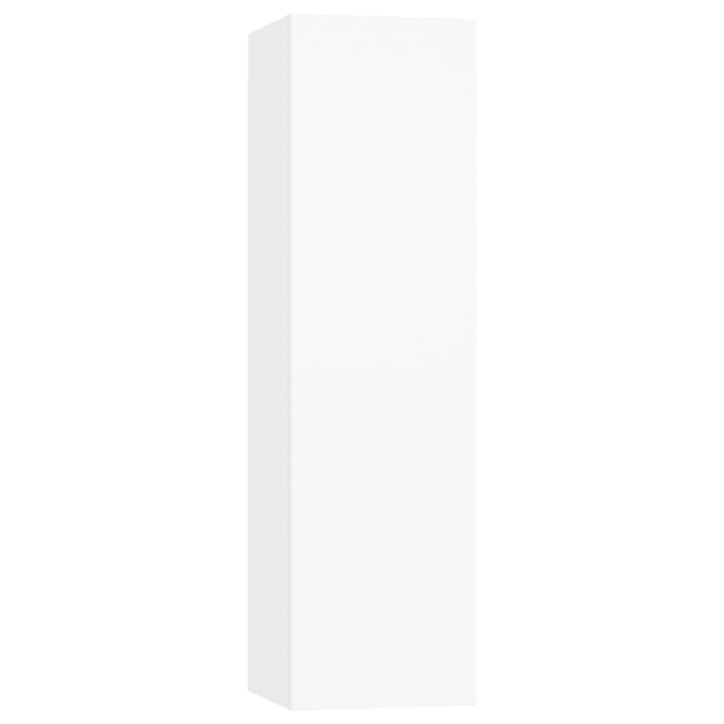 vidaXL 3 Piece TV Cabinet Set White Engineered Wood 6