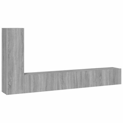 vidaXL 3 Piece TV Cabinet Set Grey Sonoma Engineered Wood 2