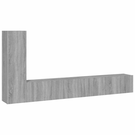 vidaXL 3 Piece TV Cabinet Set Grey Sonoma Engineered Wood 2