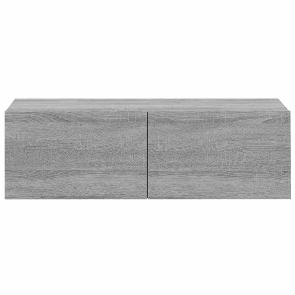 vidaXL 3 Piece TV Cabinet Set Grey Sonoma Engineered Wood 5