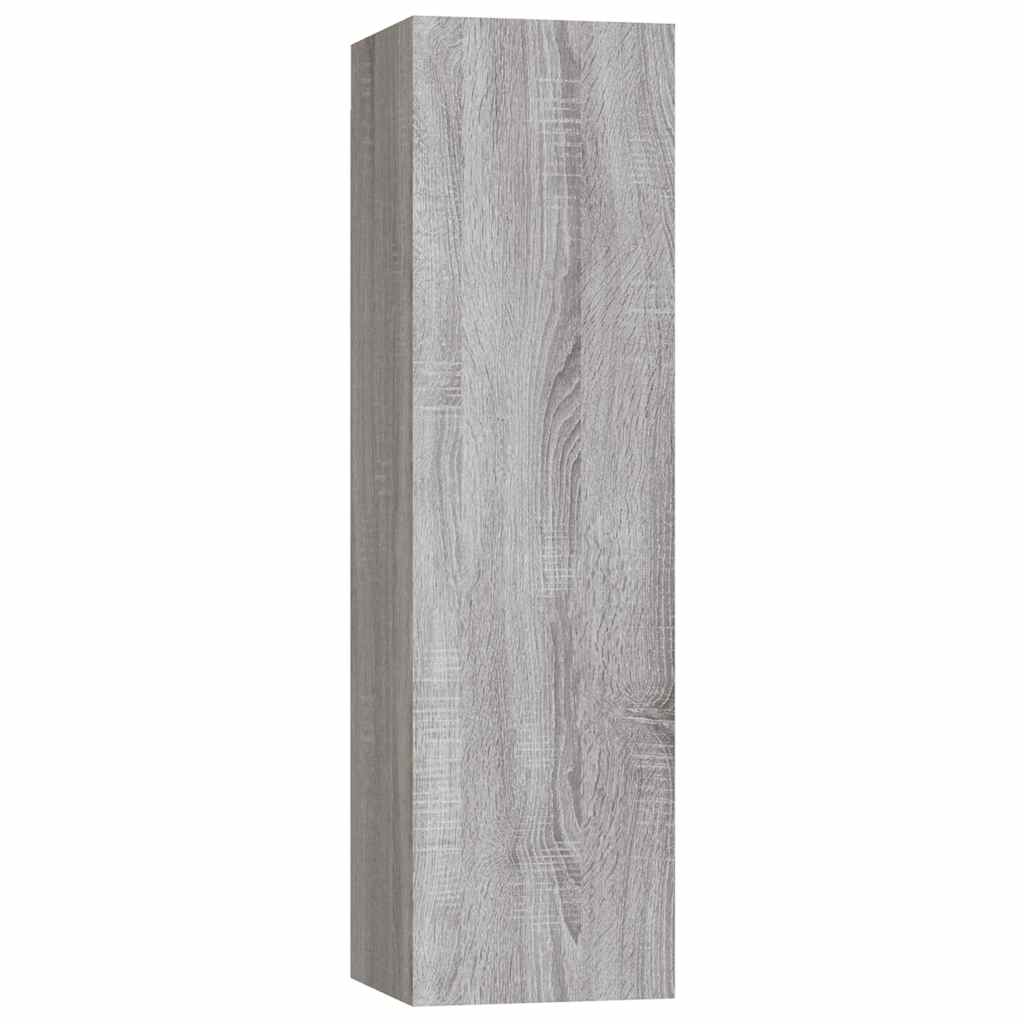 vidaXL 3 Piece TV Cabinet Set Grey Sonoma Engineered Wood 6