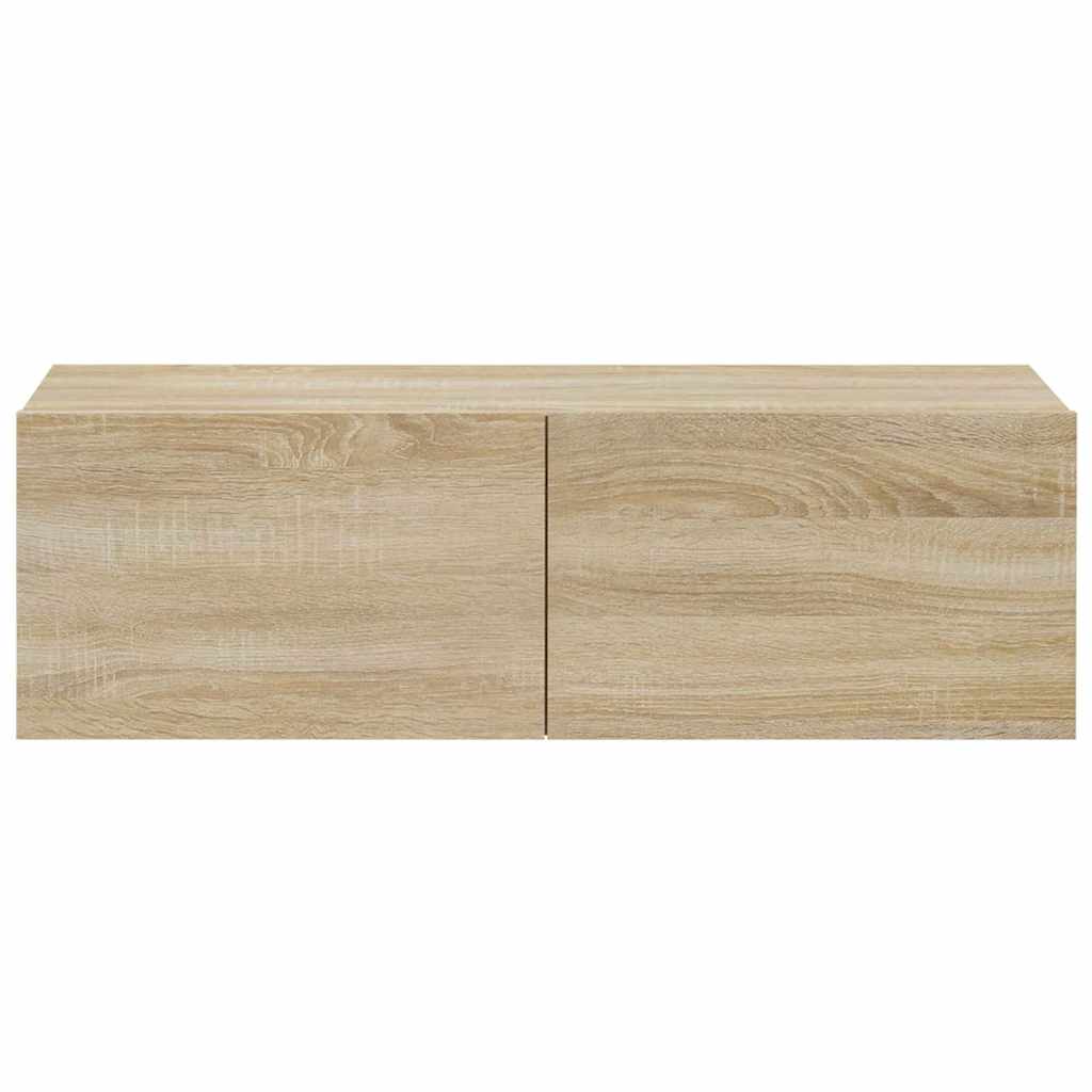 vidaXL 4 Piece TV Cabinet Set Sonoma Oak Engineered Wood 6