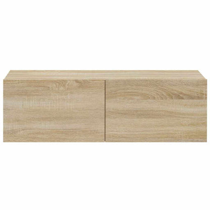 vidaXL 4 Piece TV Cabinet Set Sonoma Oak Engineered Wood 6