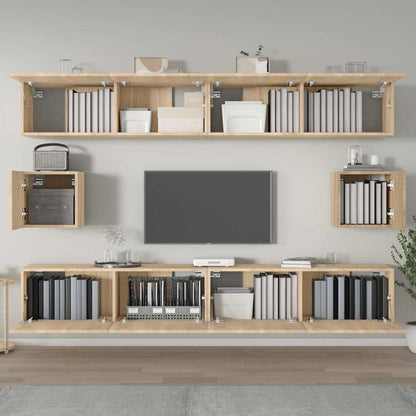 6 Piece TV Cabinet Set Engineered Wood 100 cm
