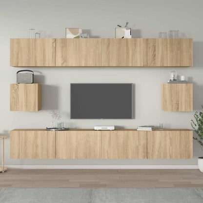 vidaXL 6 Piece TV Cabinet Set Sonoma Oak Engineered Wood 1