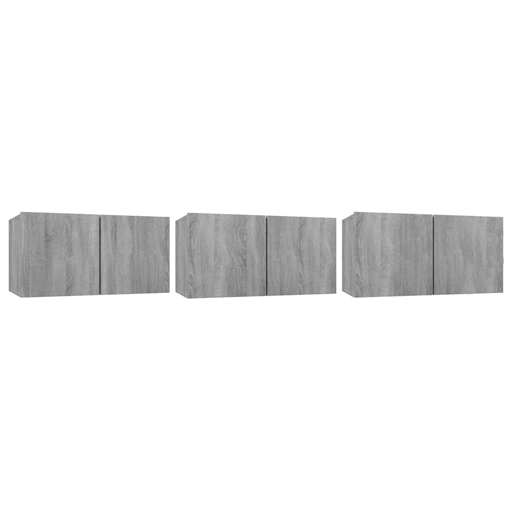 5 Piece TV Cabinet Set Engineered Wood Width 80 cm Grey sonoma