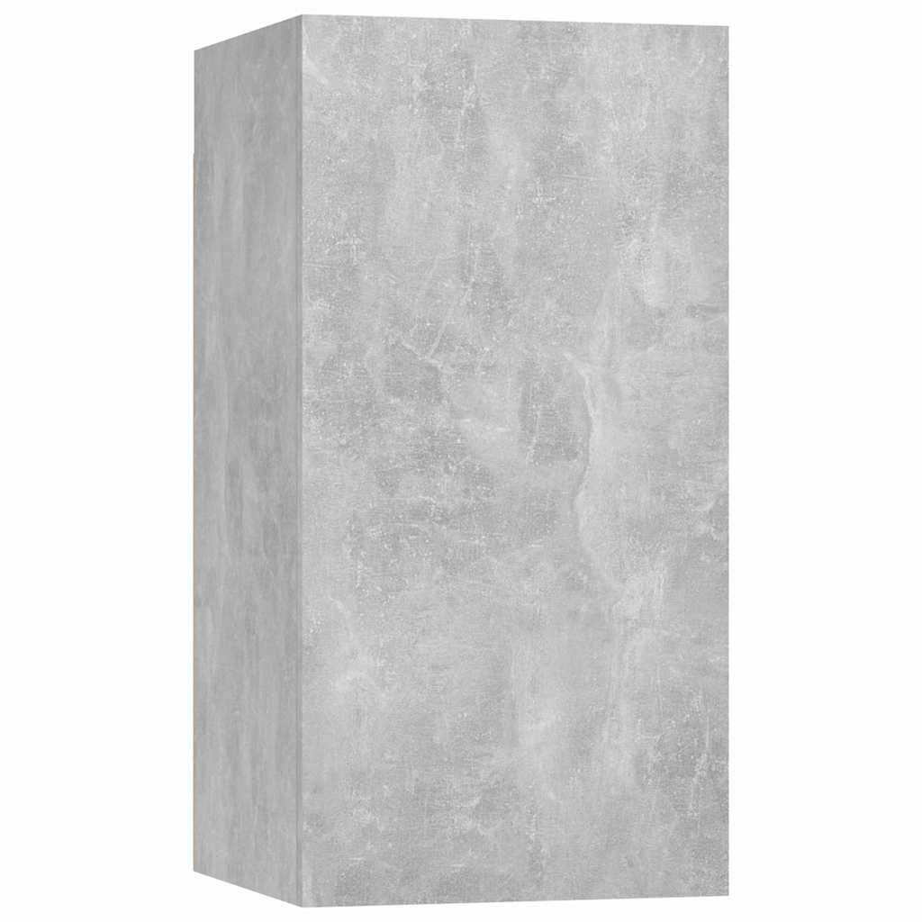 vidaXL 6 Piece TV Cabinet Set Concrete Grey Engineered Wood 5