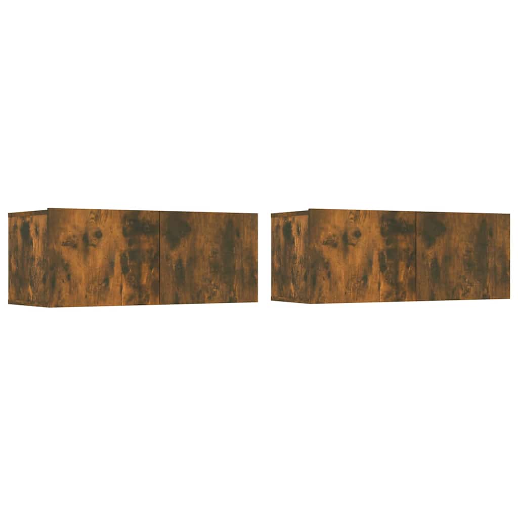 vidaXL 6 Piece TV Cabinet Set Smoked Oak Engineered Wood 4
