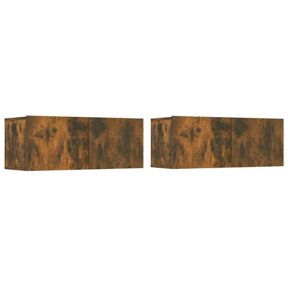 vidaXL 6 Piece TV Cabinet Set Smoked Oak Engineered Wood 4