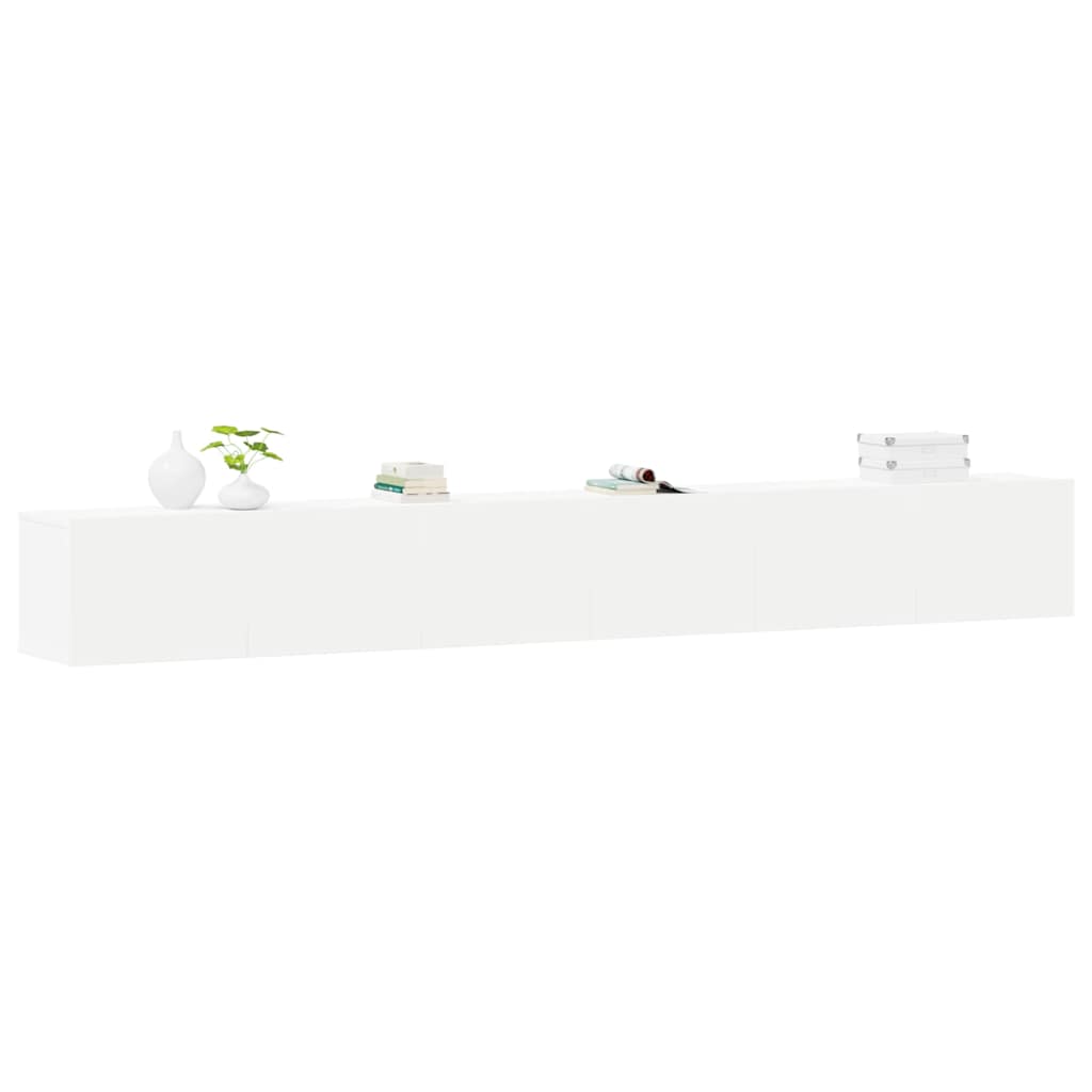 3 Piece TV Cabinet Set Engineered Wood Width 80 cm White