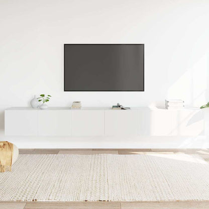 3 Piece TV Cabinet Set Engineered Wood Width 80 cm White
