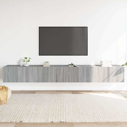 3 Piece TV Cabinet Set Engineered Wood Width 80 cm Grey sonoma