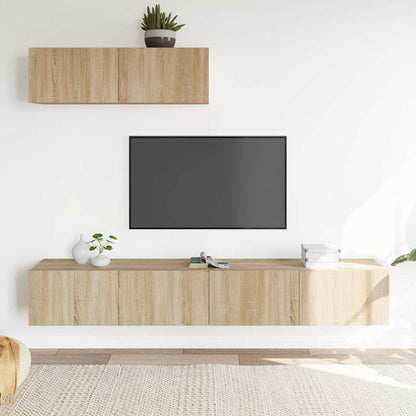 vidaXL 3 Piece TV Cabinet Set Engineered Wood Width 100 cm