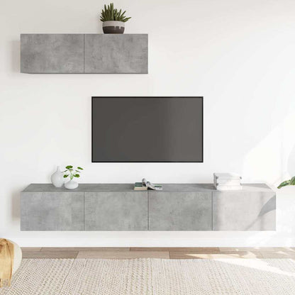 vidaXL 3 Piece TV Cabinet Set Engineered Wood Width 100 cm