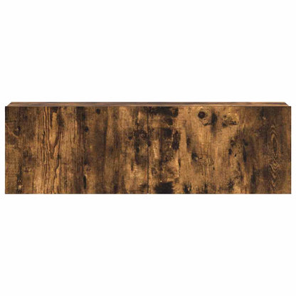 vidaXL 3 Piece TV Cabinet Set Smoked Oak Engineered Wood 4
