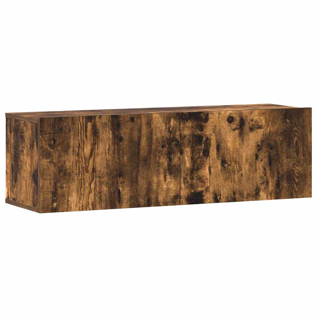 vidaXL 3 Piece TV Cabinet Set Smoked Oak Engineered Wood 5