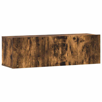 vidaXL 3 Piece TV Cabinet Set Smoked Oak Engineered Wood 5