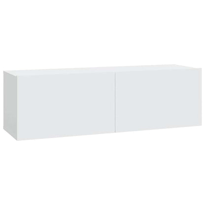 vidaXL 4 Piece TV Cabinet Set White Engineered Wood 5