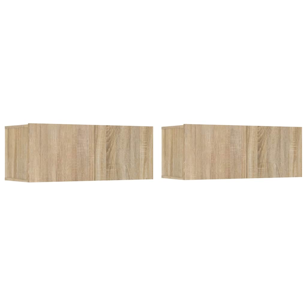 vidaXL 4 Piece TV Cabinet Set Sonoma Oak Engineered Wood 3