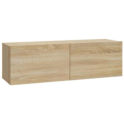 vidaXL 4 Piece TV Cabinet Set Sonoma Oak Engineered Wood 5